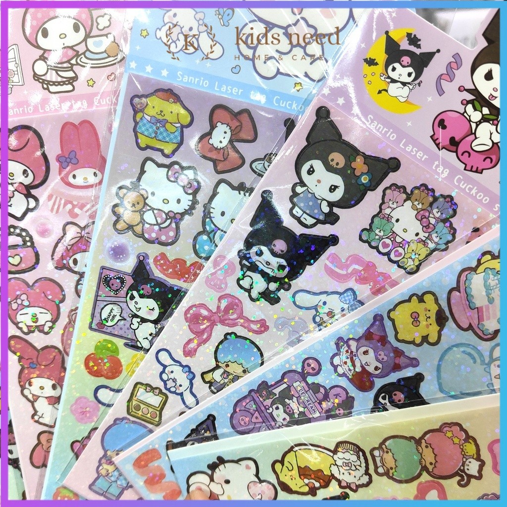 

Stiker Gliter Hologram besar Balqis1124 Motif sanrio kuromi melody cinnamorol pompompurin Mixue Karakter Lucu-Lucu Keren