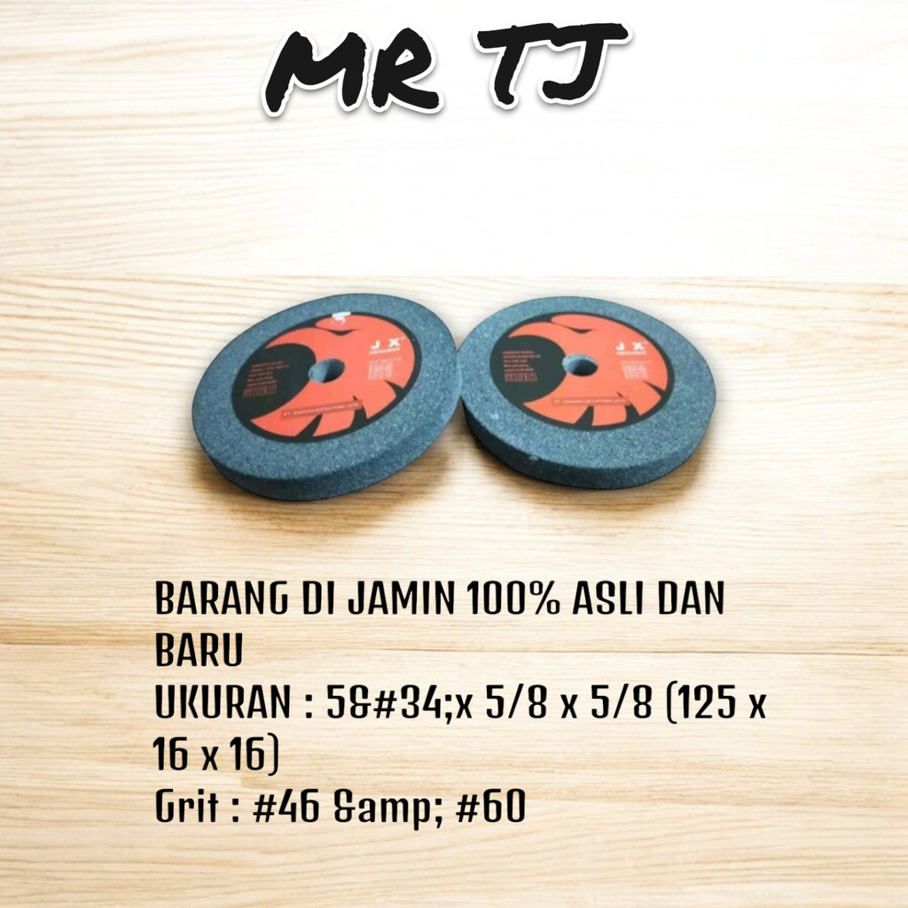 Batu gerinda / Batu asah bulat duduk 5 inch #46, #60