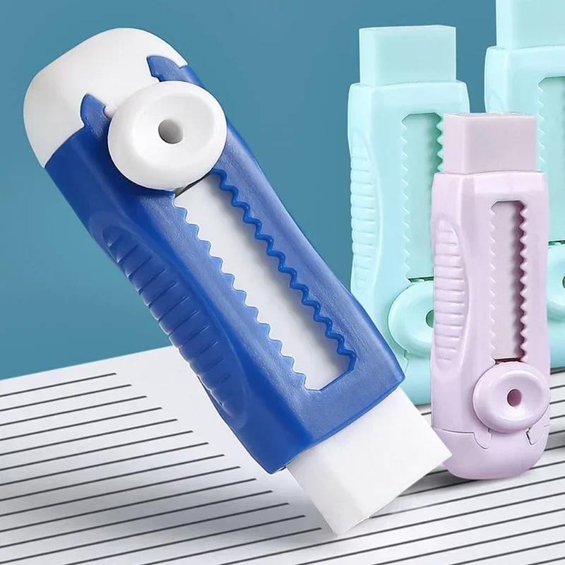 

Colored Push Pull Erasers Sliding Retractable Rubber Pencil Eraser for Students Kids Drawing Writing School Office Home Supplies