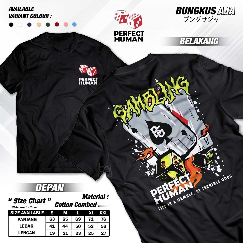 AT.OFC Kaos Skyzo Babygang BG Gambling Perfect Human Racing Motor Baju Distro Cotton Combed 24s