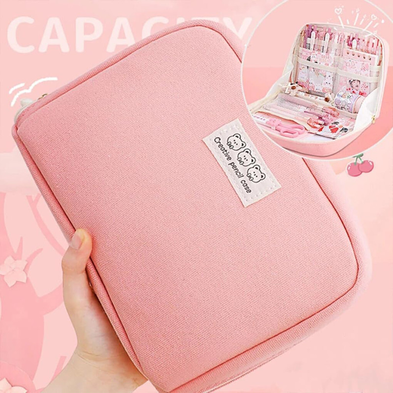 

Kawaii Pencil Cases Large Capacity Pencil Bag Pouch Holder Box for Girls Office Student Stationery Organizer School Supplies