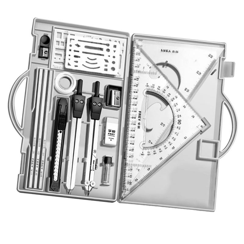 

Drafting Kit Geometry Drawing Tools Set Triangle Ruler Compass Protractor Set Drafting Supplies Architecture Drawing Pencils