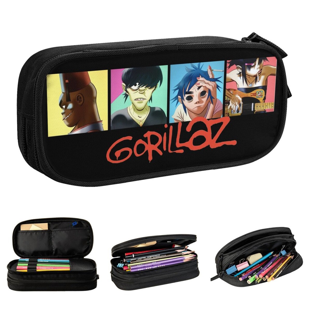 

Gorillaz Rock Pencil Cases Fun Music Pen Holder Bag Girls Boys Big Capacity Students School Gift Pencil Box