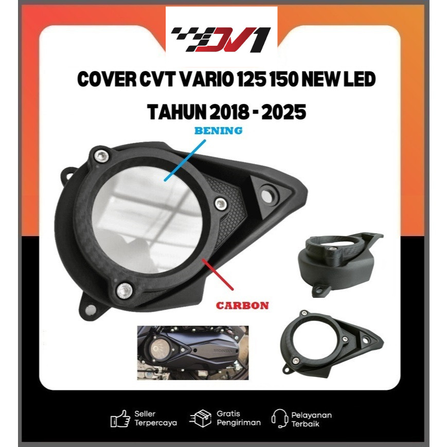 COVER CVT VARIO 125 150 NEW LED 2018 - 2025 TRANSPARAN TUTUP CVT VARIO 125 150 TEBAL
