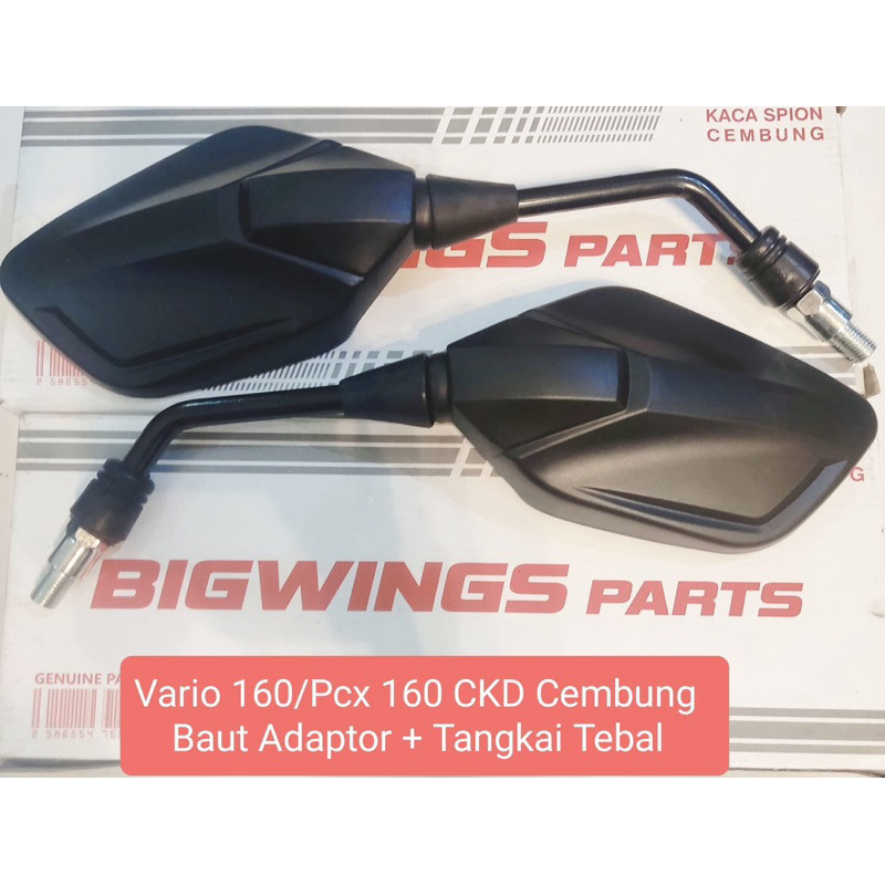 spion standar honda vario 160 kaca cembung big wing  spek original kaca spion vario160 gagang panjan