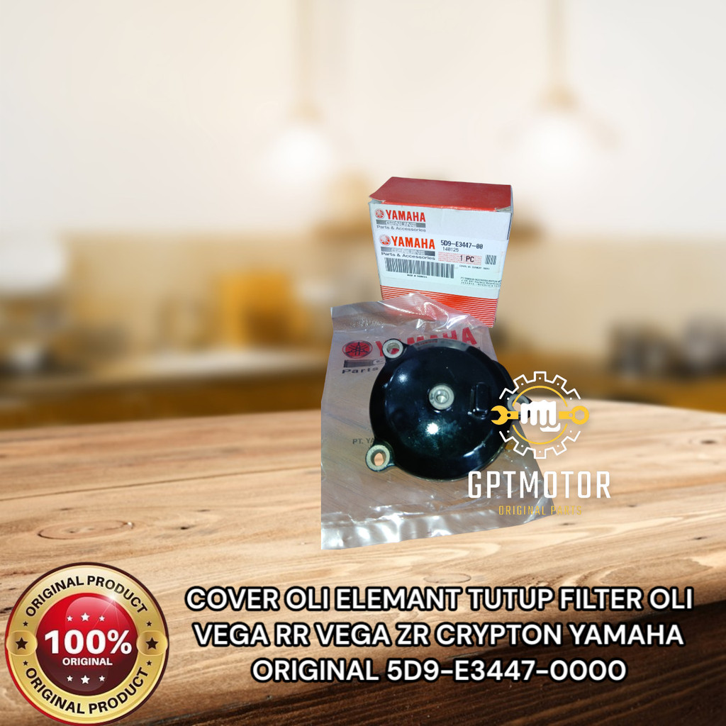 COVER OLI ELEMANT TUTUP FILTER OLI VEGA RR VEGA ZR CRYPTON YAMAHA ORIGINAL 5D9-E3447-0000