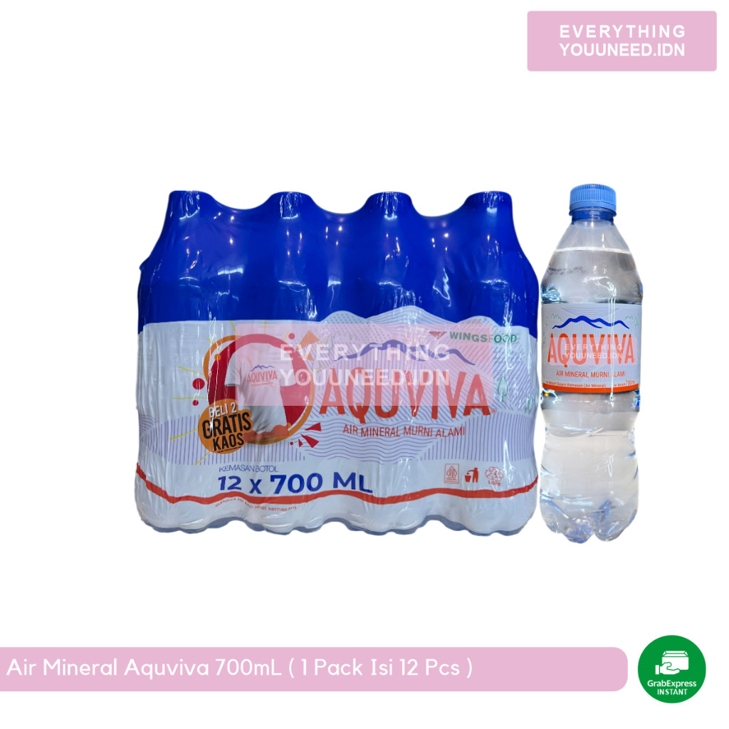 

Air Mineral Aquviva 700mL 1 Pack Isi 12 Botol