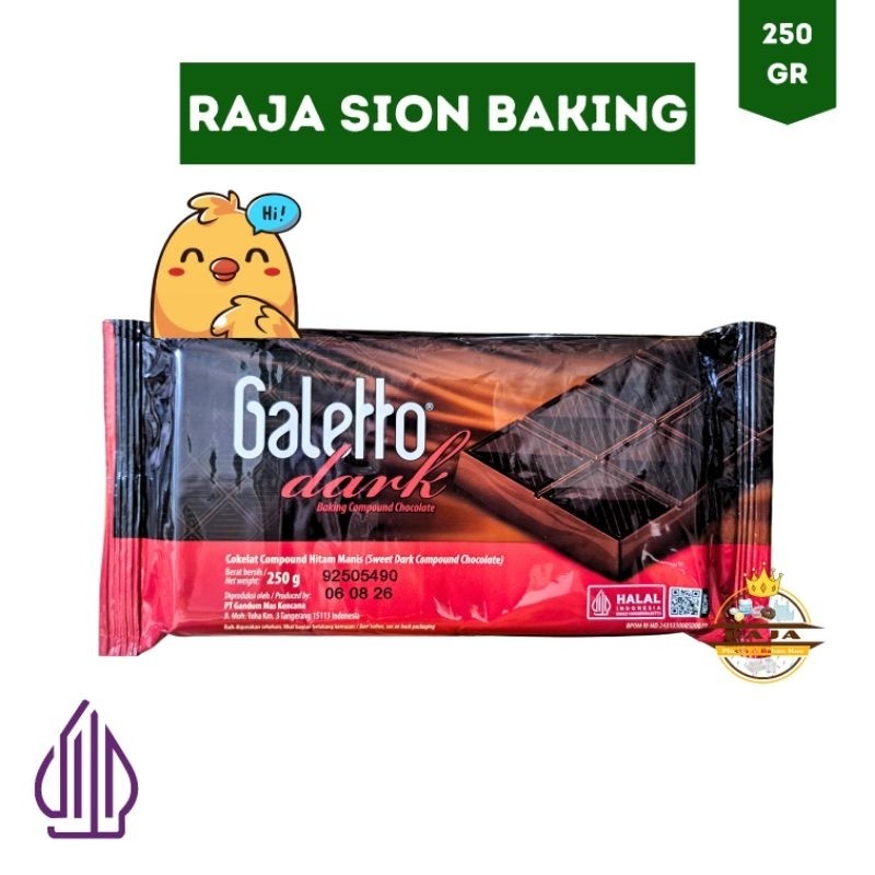 

Cokelat Galetto Compound Dark 250gr - HITAM