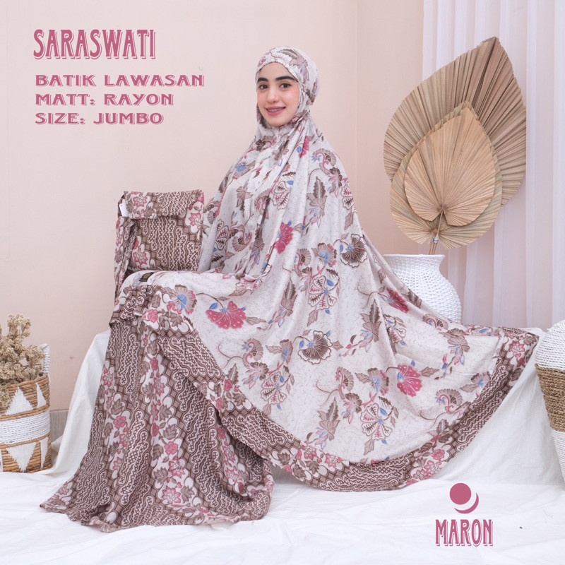 Mukena Rayon Jumbo Terbaru 2023 Adem Mewah Lembut Nyaman Saraswati BARU
