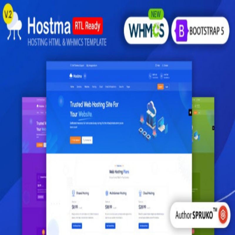 Hostma - Hosting HTML & WHMCS Template 