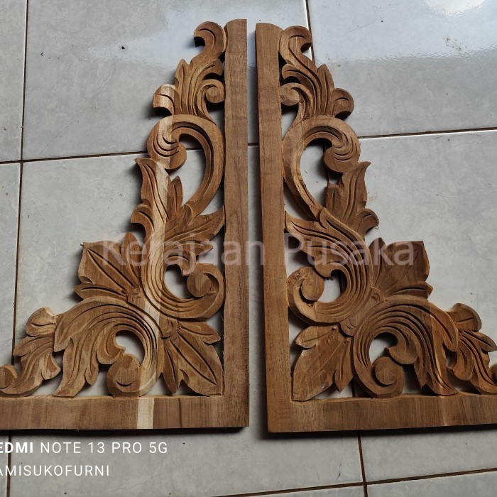 ukiran sudut ornamen 50x30 KS62364