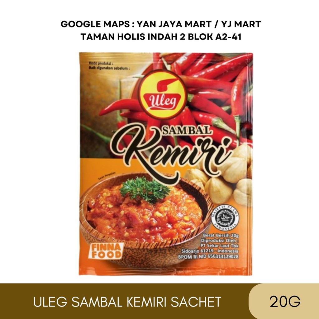 

Uleg Sambal Kemiri Finna 20g [Sachet] 10 Pcs