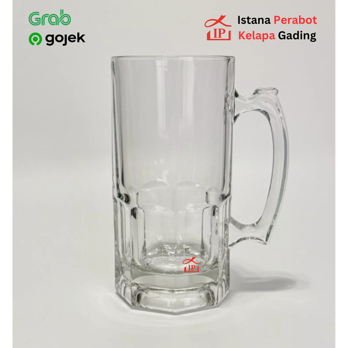 Gelas Mug Kaca Jumbo 1 Liter Bir 34oz