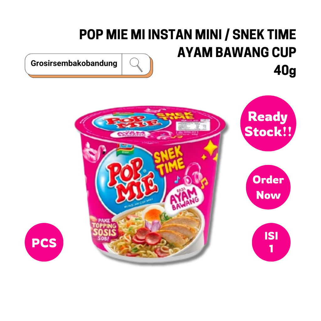 

POP MIE MI INSTAN MINI AYAM BAWANG CUP 40g - 1 Pcs - Kota Bandung