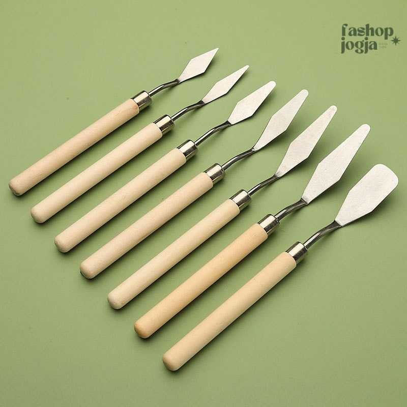 

Pisau Palet Lukis Cat Akrilik Painting Scraper Knife 7 PCS