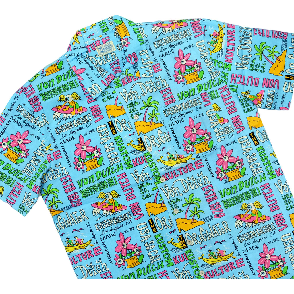 Von Dutch Print Shirt 1272 Blue