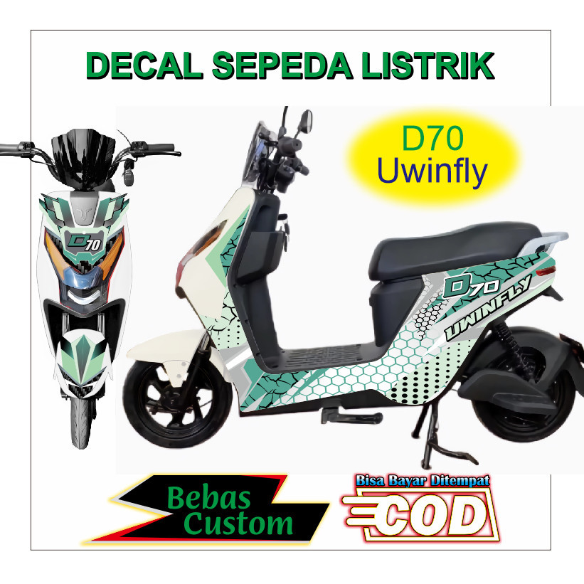D70 Uwinfly STRIPING Sepeda Listrik DECAL STIKER Merek setiker Ofero Genio Pacific United Viar Exoti