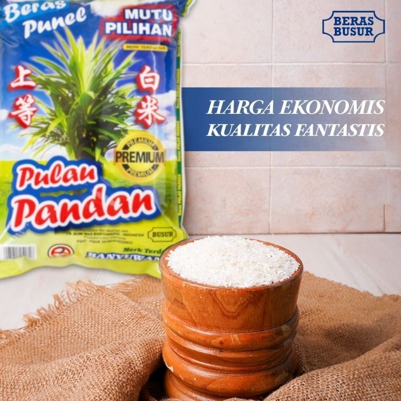 

SANRIRINTOJAYASHOP Beras pulen rasa pandan 1kg/beras 1kg rasa pandan