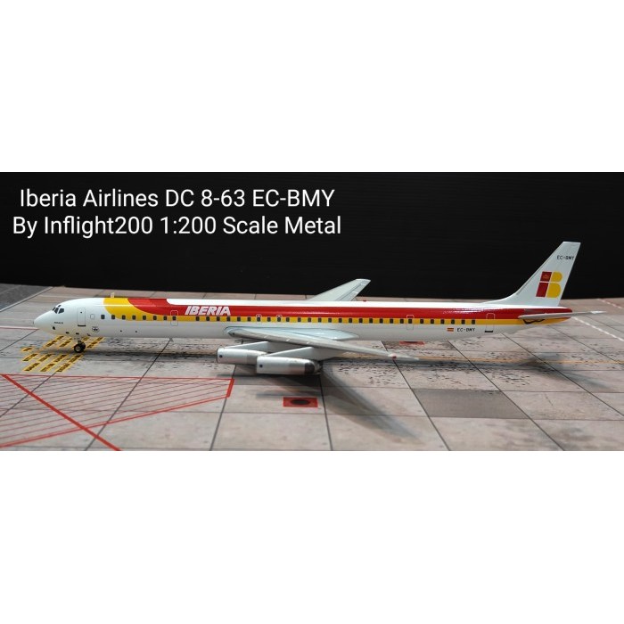 Miniatur Pesawat Terbang Iberia Airlines DC 8-63 EC-BMY  Inflight200 1:200  Metal Diecast Aircraft