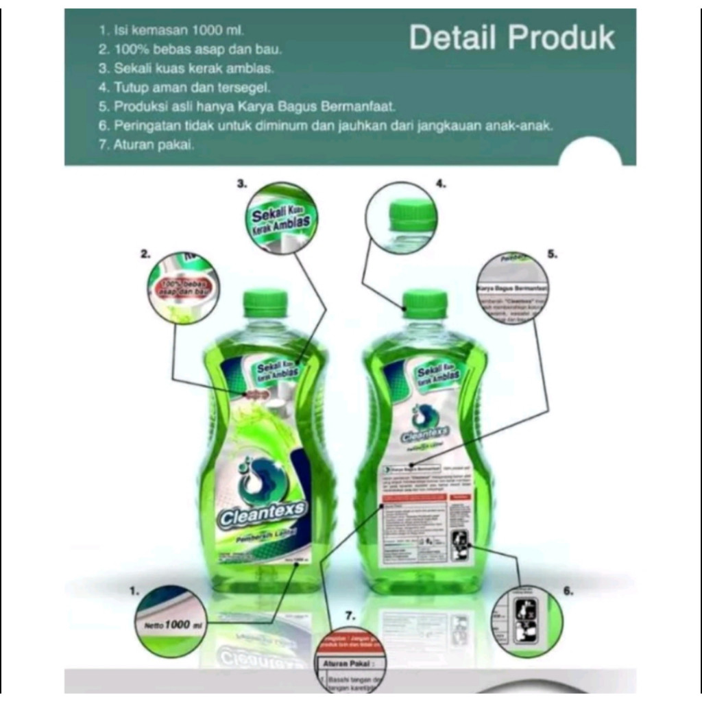 

(FRAGILE+BUBBLEWRAP) CLEANTEXS CAIRAN AJAIB PEMBERSIH KERAK LANTAI PORSELEN KERAMIK KAMAR MANDI - HW