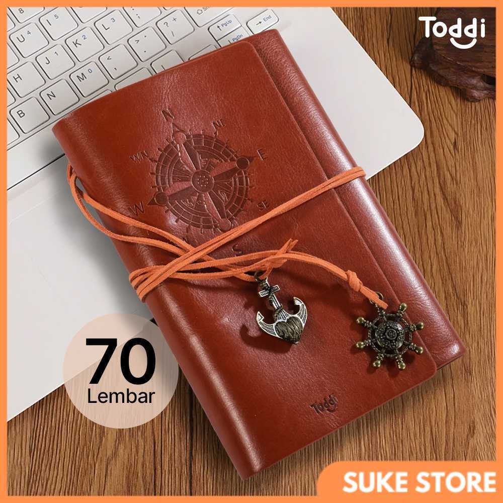 

Toddi Buku Catatan Binder Kulit Notebook Retro Pirate Compass - ZB045