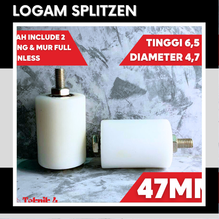 Roda Pagar Roda Nilon Pagar 47mm x 65mm Stainless