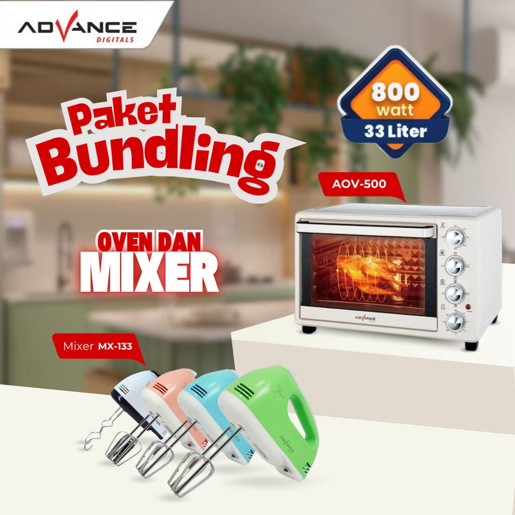 Oven+mixer Advance Oven Listrik Oven Kapasitas Besar 33L  Multifungsi Electric Oven  500