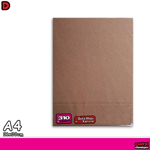 

Kertas Samson Kraft Liner A4 350 gsm 30 lembar Karton Coklat Tebal - 310 gsm