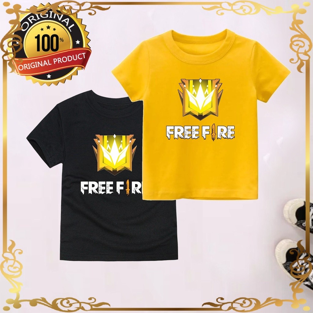 KHAFA - Kaos Anak FF Motif Grand Master Baju Anak Free Fire Laki Laki Dan Perempuan Fashion Kids 19 