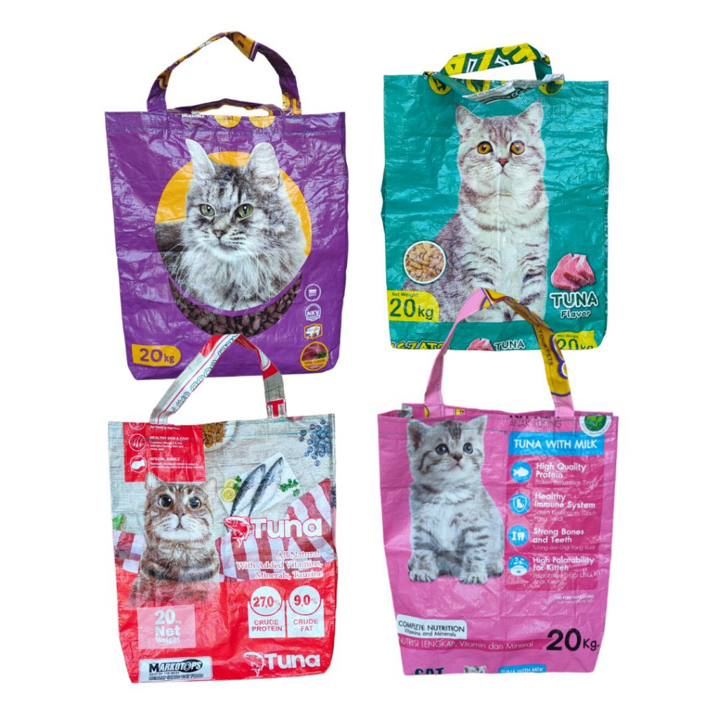 Tas Laundry /Tas Karung Besar kerajinan daur ulang karung pakan