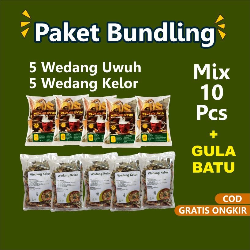 

Paket Bundling 10 Pcs Wedang Uwuh Plus Wedang Kelor Menyehatkan Khas Jogja Herbal Alami dengan Rempah-rempah Lengkap Gula Batu rimpang jsr Tea Daun teh sehat