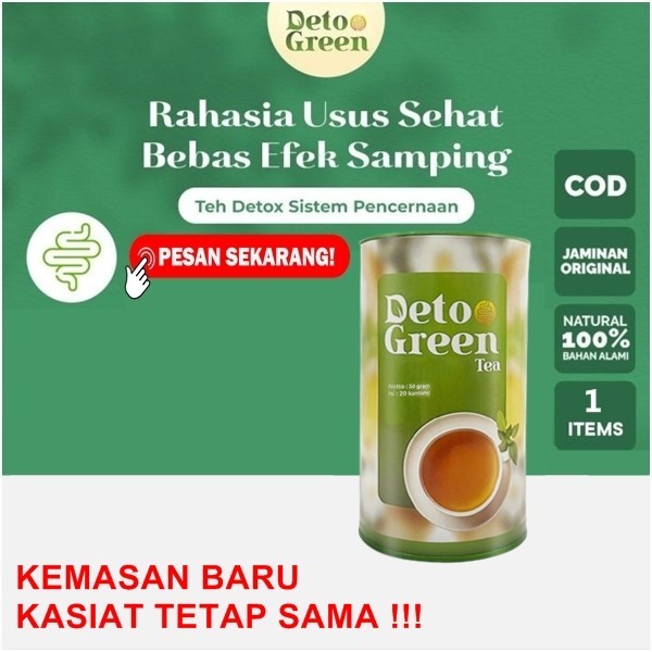 deto green tea teh detox usus pencernaan