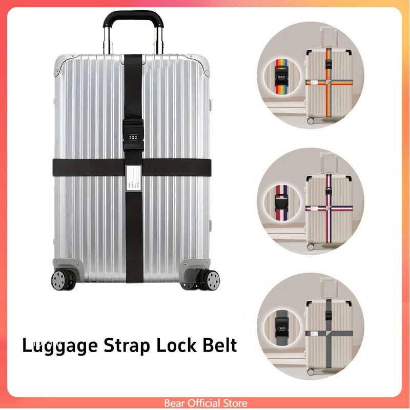 Luggage Strap Lock Belt / Pengikat Silang Koper / Luggage Strap Belt koper / Tali Pengikat koper pen