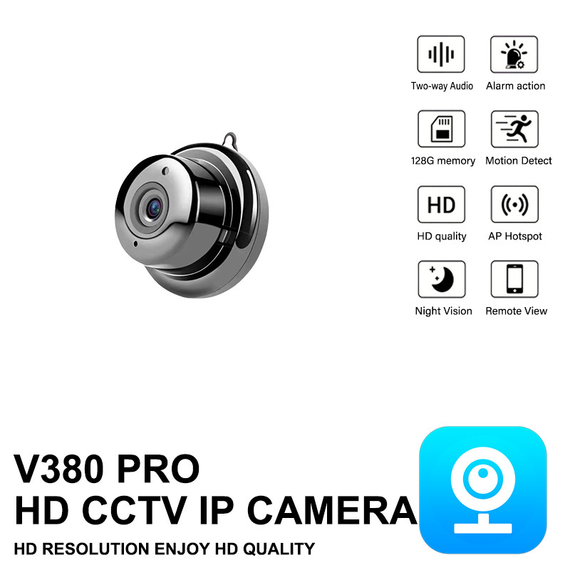 CCTV V380 PRO Kecil HD IP Kamera tersembunyi Kamera CCTV Mini