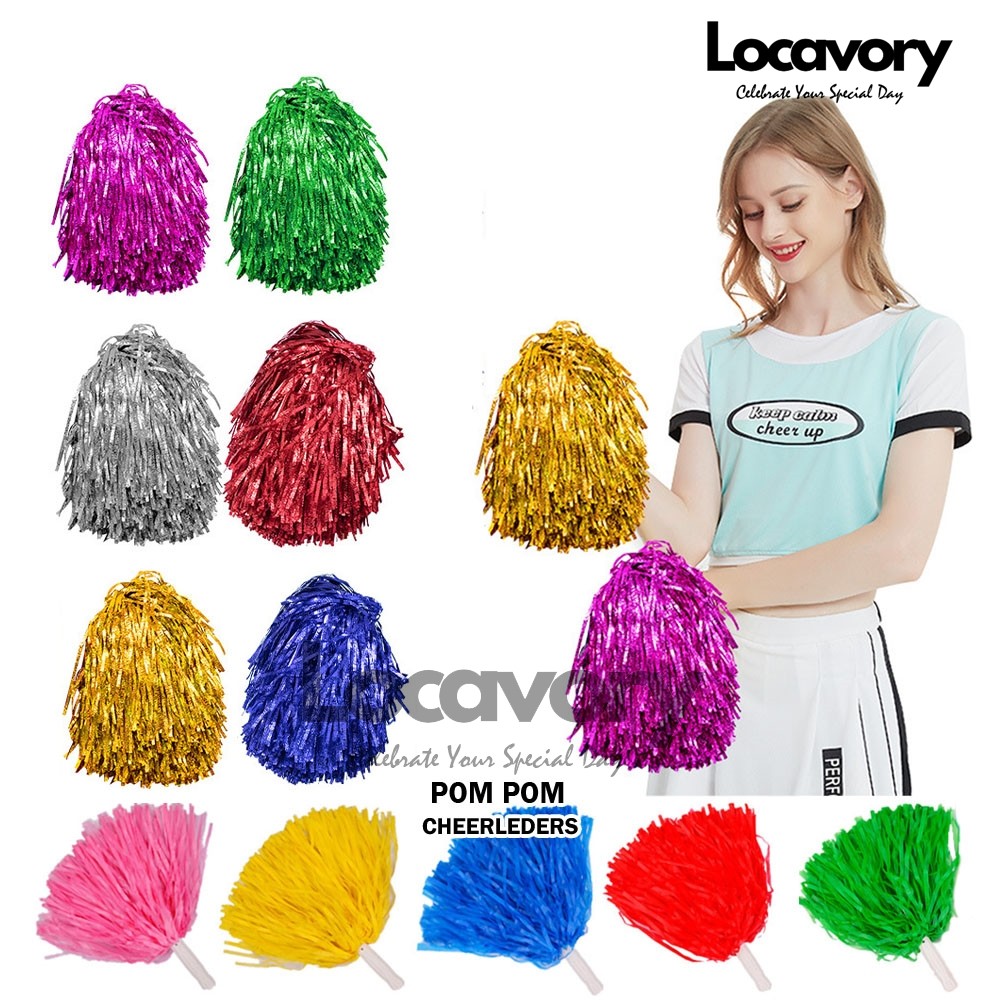LC PomPom Cheerleader / Cheering Pom Pom / Rumbai Foil Supporter