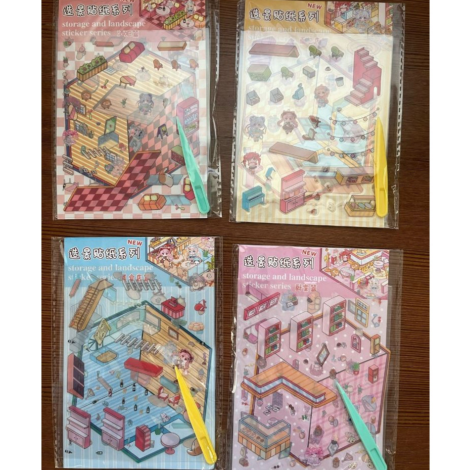 

Stiker Kreatif 3d Ruangan Stiker 3D Dekorasi DIY Scene Stiker Princess Landscape Sticker Squid Game