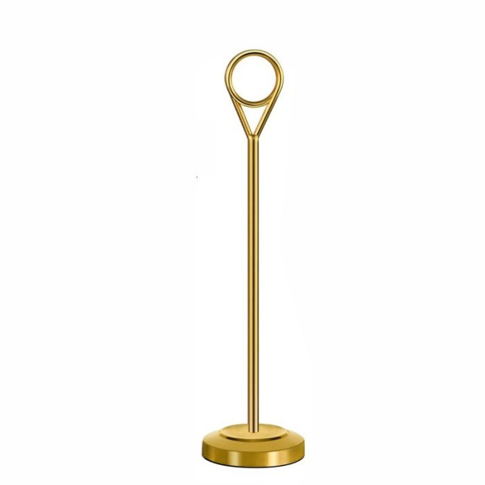 

New Collection Tiang Nomor Meja Stainless Menu Stand Table Number Holder Stand - Emas
