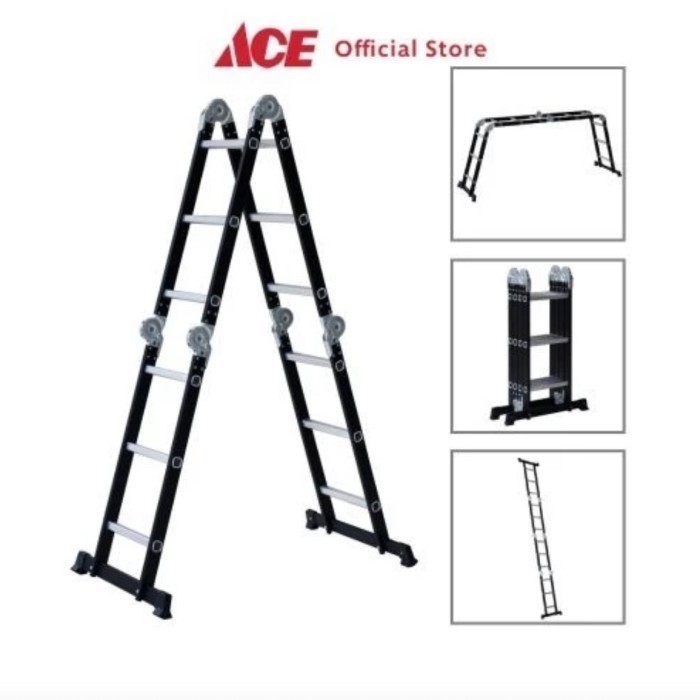 KRISBOW Tangga Lipat Aluminium Steel 4x5 Step - 5 M