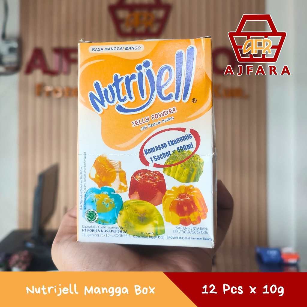 

Nutrijell 1 Box Isi 12 Pcs Coklat 20g/Anggur 10g/Blueberry 10g/Cincau 10g/Jambu 10g/Jeruk 10g/Lychee 10g/Melon 10g/Strawberry 10g/Mangga 10g/Plain 10g/Kelapa Muda 10g