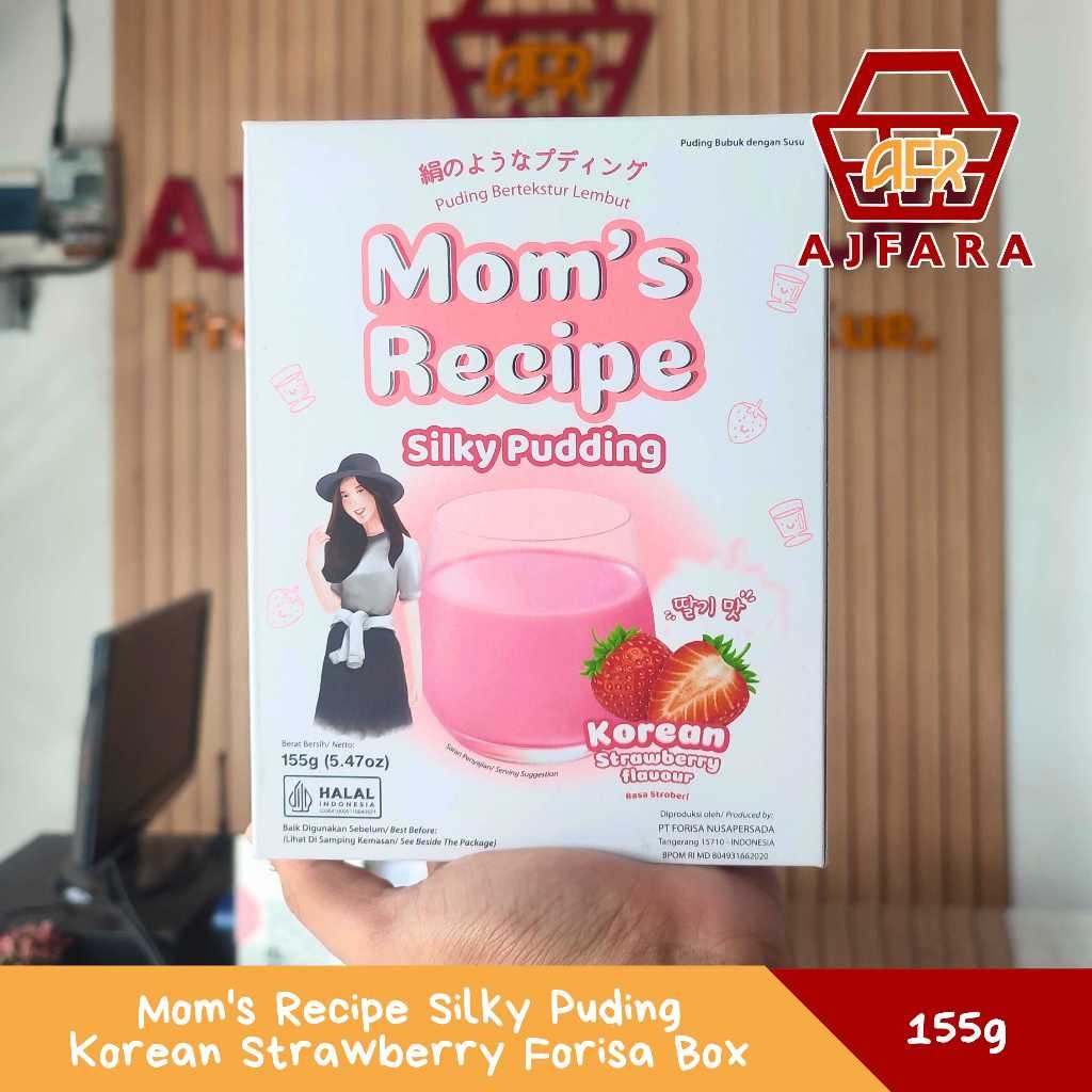 

Mom's Recipe Silky Pudding Chocolate, Lychee Forisa, Bubble Gum, Peach, Taro, Korean Strawberry, atau Avocado Flavor Box 155 gram