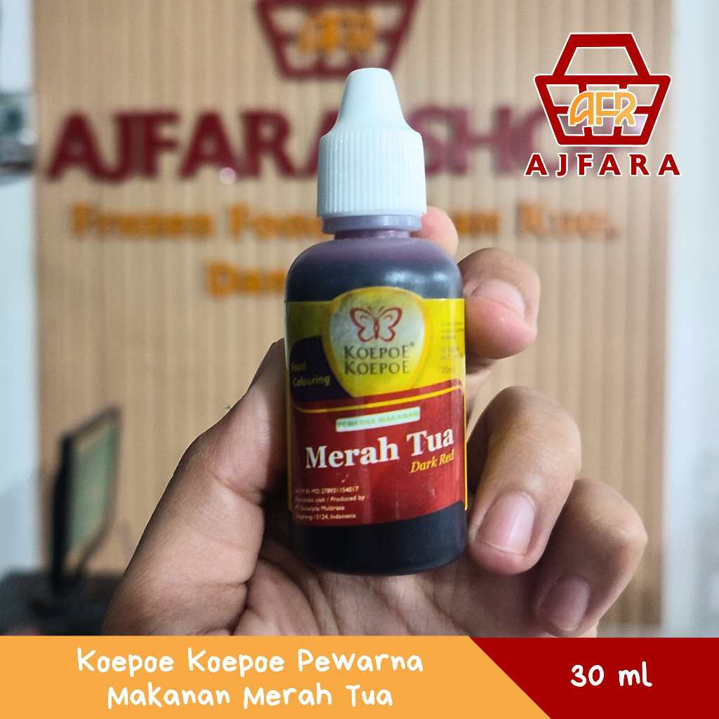 

Koepoe Koepoe Pewarna Makanan Merah Muda, Merah Cabe, Merah Tua,Orange, Kuning Muda, Kuning Telur, Kuning Tua, Hijau Muda, Hijau Tua, Biru, Ungu, Coklat, dan Hitam 30 ml