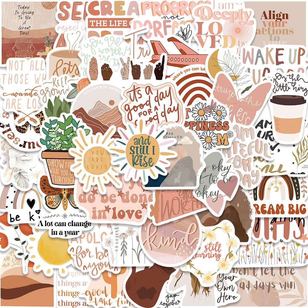 

50PCS Retro Bohemian Art Stickers Aesthetic Decal DIY Laptop Car Guitar Luggage Suitcase Cool Boho Sticker Kid Classic Toy