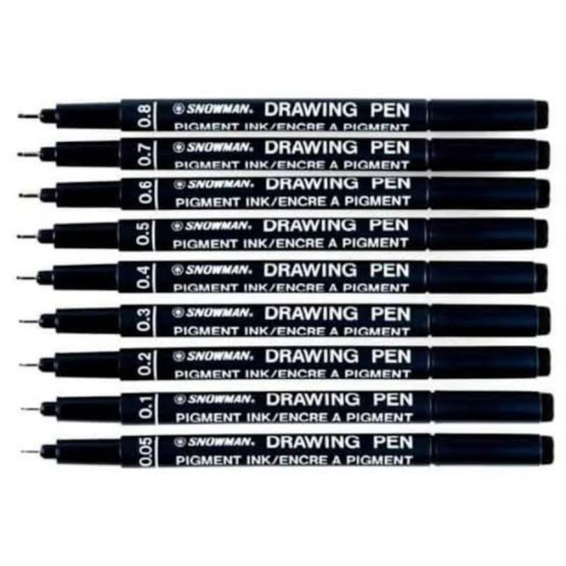 

RB Snowman Drawing Pen FT-700 0.1~ 0.8 (1Pak/12Pcs)