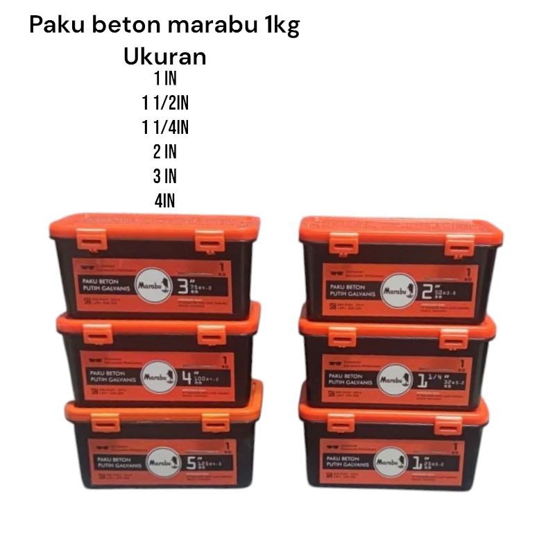 Paku Beton 3 inci Marabu / Paku Beton 1kotak isi 1kg