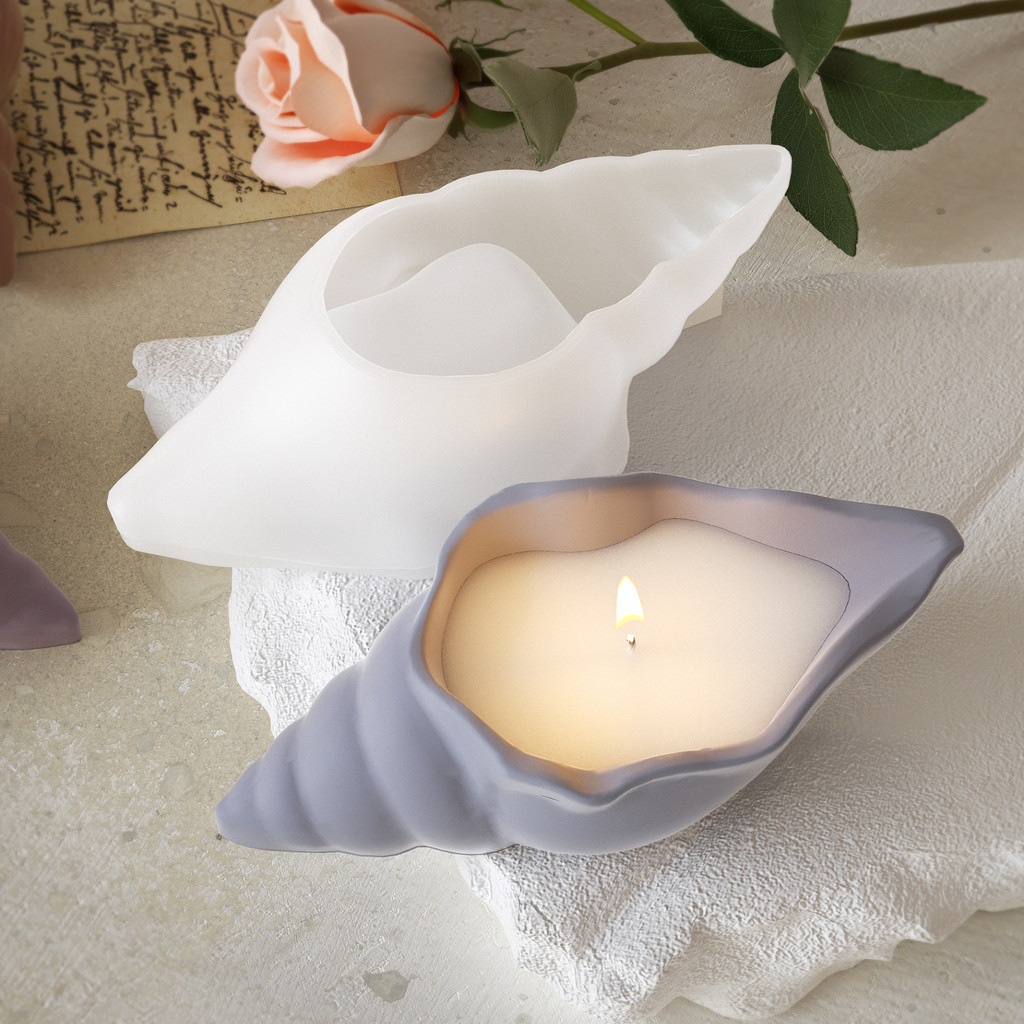 

Seashell Candle Mold Silicone Aromatherapy Plaster Conch Candle Making Kit DIY Crafts Home Decor Handmade Gifts