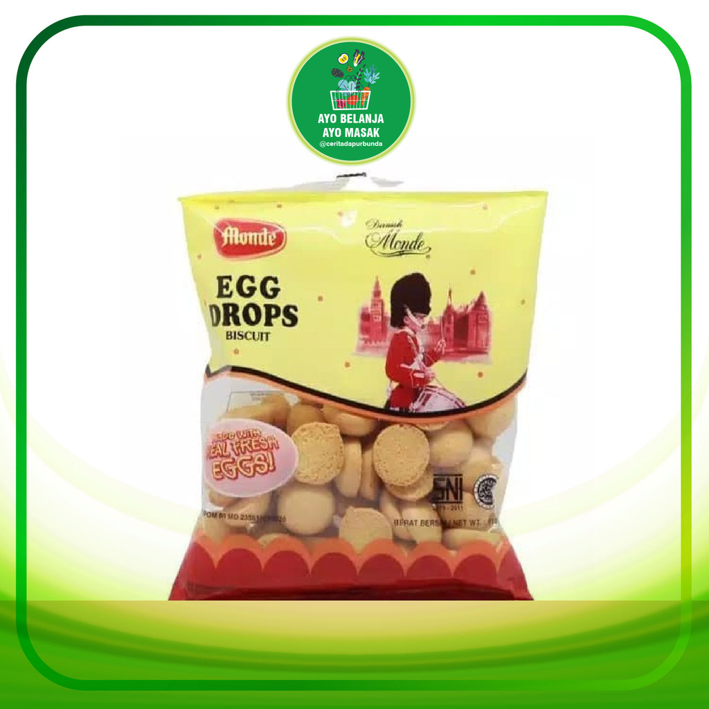 

Monde Egg Drops Biskuit kemasan 110 gram