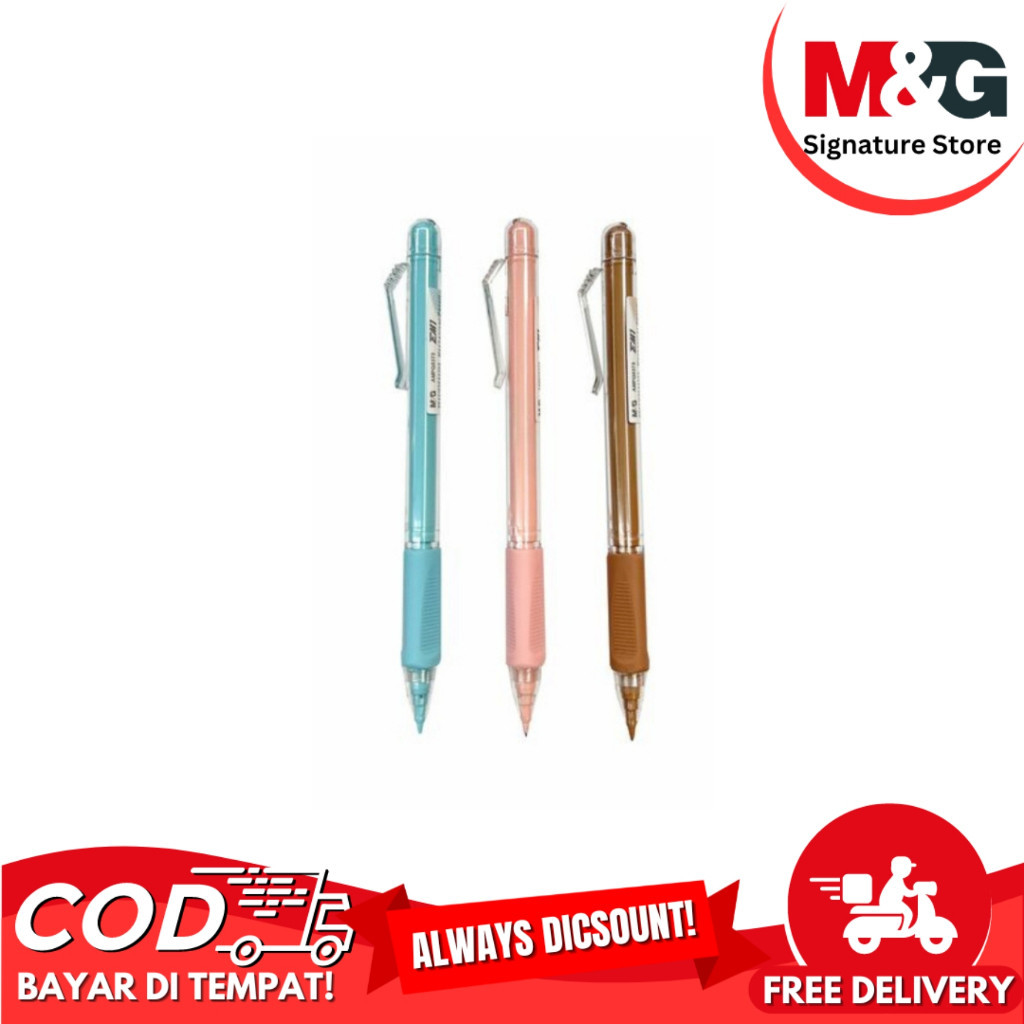 

Pensil Mekanik Grip M&G AMPQ0373 Pencil Mechanic Tip 0.5mm - SATUAN SHESB