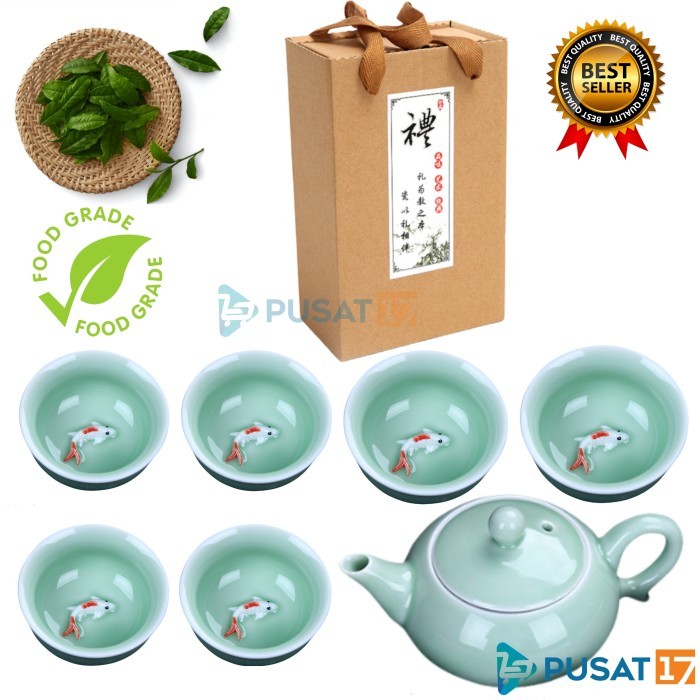 

✔D.Bsyo✔ - TERBARU CHINESE TEA POT SET CERAMIC 6 CUP TEKO TEH CHINA 6 CANGKIR KERAMIK SET