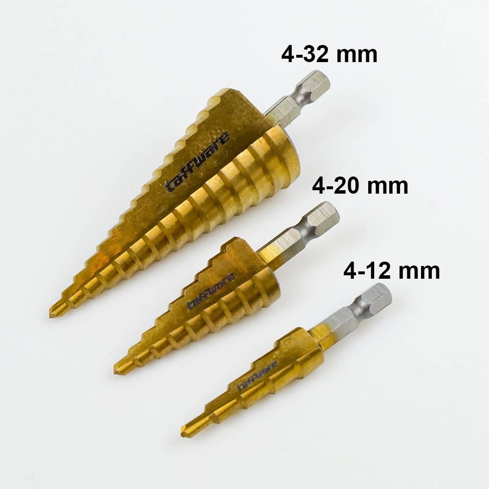 [COD] MATA BOR PAGODA 1 SET 3PCS SPIRAL HSS STEEL TITANIUM COATED - MATA BOR BESI KAYU BETON MURAh