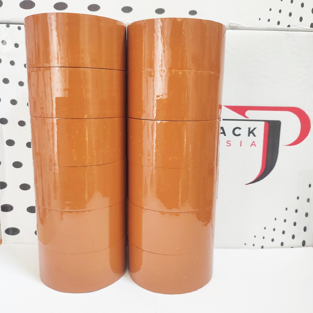 

1 LUSIN / 12 PCS - Lakban Lakban Coklat Ekonomis 45 x 100 yard - Jago Pack Indonesia